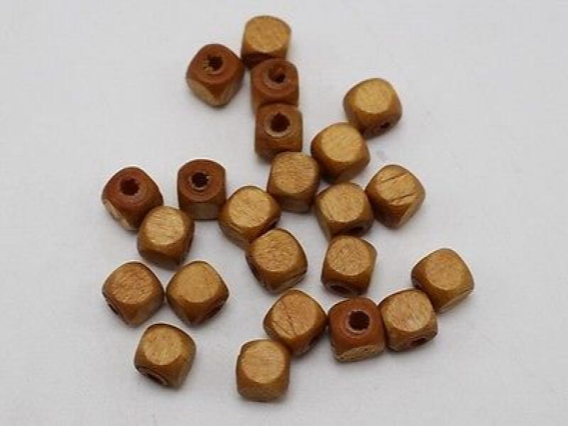 500 pcs 6X6mm Natural Cube Wood Beads Wooden Spacer