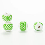 Irish St. Patrick's Green Wood Beads 20Pcs for Crafts Jewelry Bracelet