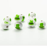 Irish St. Patrick's Green Wood Beads 20Pcs for Crafts Jewelry Bracelet