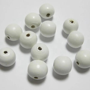 100 12mm Round Wood Beads-Wooden beads