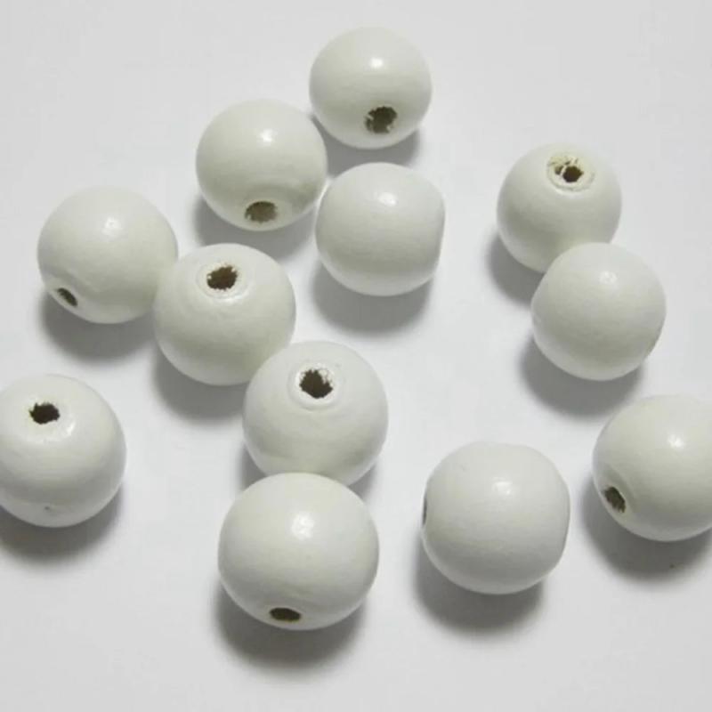 100 12mm Round Wood Beads-Wooden beads