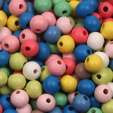 Colorful Wooden Round Spacer Beads for Jewelry Making DIY