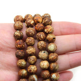 Wooden Agates Stone Round Beads Strand 15''