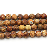 Wooden Agates Stone Round Beads Strand 15''