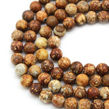 Wooden Agates Stone Round Beads Strand 15''