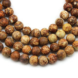 Wooden Agates Stone Round Beads Strand 15''