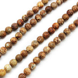 Wooden Agates Stone Round Beads Strand 15''