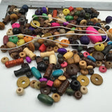 Wooden Coconut Beads Mix Round Spacer for Bracelet - 40g/60cm
