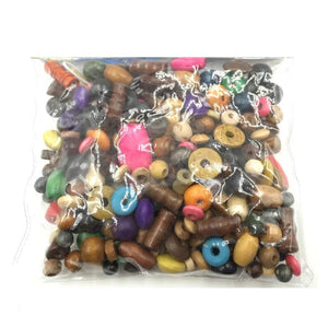 Wooden Coconut Beads Mix Round Spacer for Bracelet - 40g/60cm