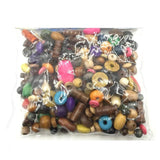 Wooden Coconut Beads Mix Round Spacer for Bracelet - 40g/60cm