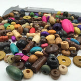 Wooden Coconut Beads Mix Round Spacer for Bracelet - 40g/60cm