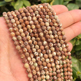 Small Stone Faceted Wooden Jaspers Spacer Beads 2-4mm