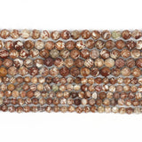 Small Stone Faceted Wooden Jaspers Spacer Beads 2-4mm
