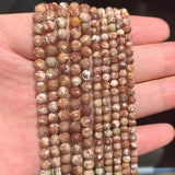 Small Stone Faceted Wooden Jaspers Spacer Beads 2-4mm
