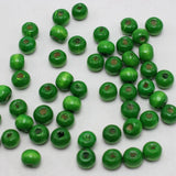 500 Green 8mm Round Wood Beads