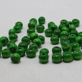 500 Green 8mm Round Wood Beads