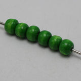500 Green 8mm Round Wood Beads