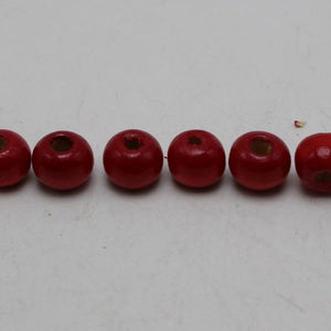 500 Red 8mm Round Wood Beads~Wooden beads