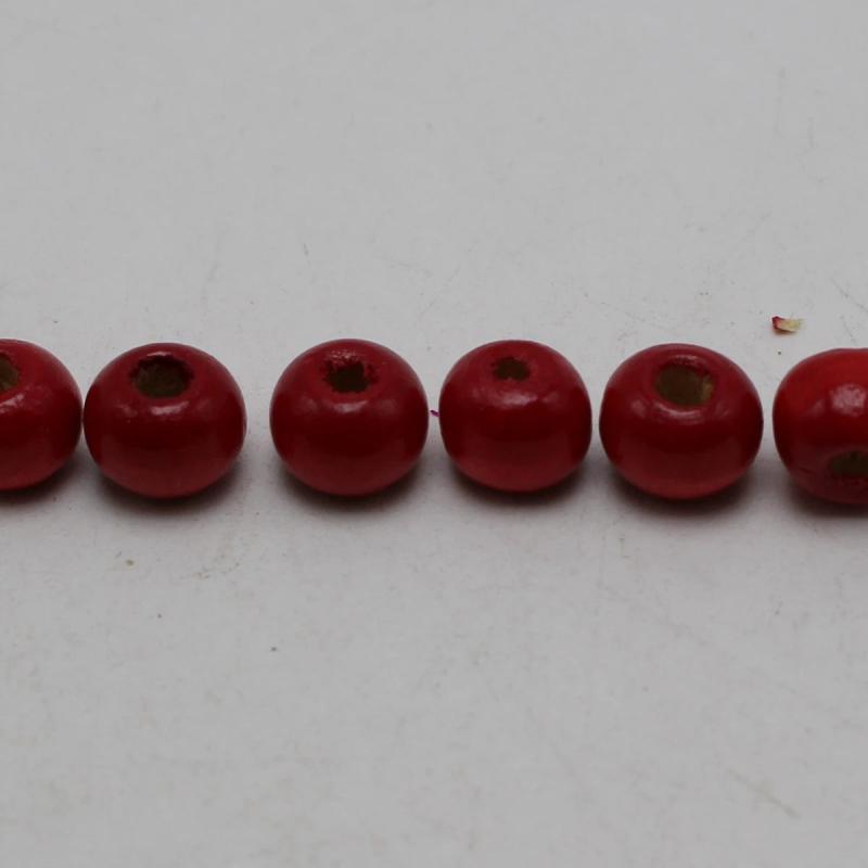 500 Red 8mm Round Wood Beads~Wooden beads