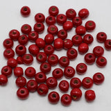 500 Red 8mm Round Wood Beads~Wooden beads