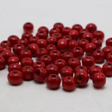500 Red 8mm Round Wood Beads~Wooden beads