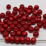 500 Red 8mm Round Wood Beads~Wooden beads