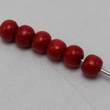 500 Red 8mm Round Wood Beads~Wooden beads