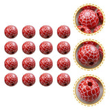 30 Pcs Decorate Cobweb Beads Round Wooden Wedding Halloween Jewelry