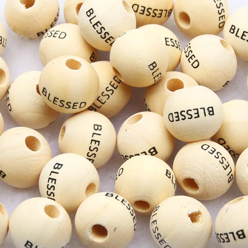 16mm Natural Wooden Beads Round Spacer Beads, DIY Jewelry Making Crafts