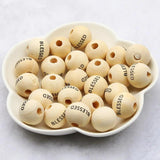 16mm Natural Wooden Beads Round Spacer Beads, DIY Jewelry Making Crafts