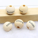 16mm Natural Wooden Beads Round Spacer Beads, DIY Jewelry Making Crafts