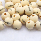 16mm Natural Wooden Beads Round Spacer Beads, DIY Jewelry Making Crafts