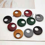 Natural Wood Beads for Earrings Making 50Pcs