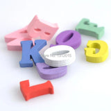 100pcs 16mm Mixed Letter Alphabet Wooden Beads for DIY Decoration