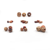 100g Wooden Pattern Beads Round Beads Natural Wood Spacer Charm Bracelet DIY