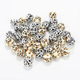 20Pcs Brown Leopard Wood Beads 16mm Round Wooden Spacer Beads