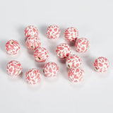 20Pcs Brown Leopard Wood Beads 16mm Round Wooden Spacer Beads