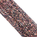 Red Wood Grain Natural Stone Round Cut Loose Beads DIY Jewelry Making