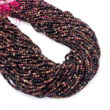 Red Wood Grain Natural Stone Round Cut Loose Beads DIY Jewelry Making