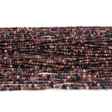 Red Wood Grain Natural Stone Round Cut Loose Beads DIY Jewelry Making