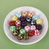 25pcs Multicolor Wooden Round Beads 16mm DIY Bracelet Necklace