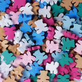 20Pcs 6 Colors Animal Shape Wooden Beads for Jewelry Making Crafts