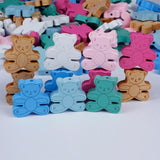 20Pcs 6 Colors Animal Shape Wooden Beads for Jewelry Making Crafts