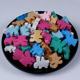 20Pcs 6 Colors Animal Shape Wooden Beads for Jewelry Making Crafts
