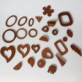 100pcs Wooden Bead Geometric Pendant for Earrings Jewelry Making