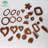 100pcs Wooden Bead Geometric Pendant for Earrings Jewelry Making