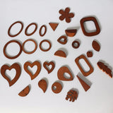 100pcs Wooden Bead Geometric Pendant for Earrings Jewelry Making