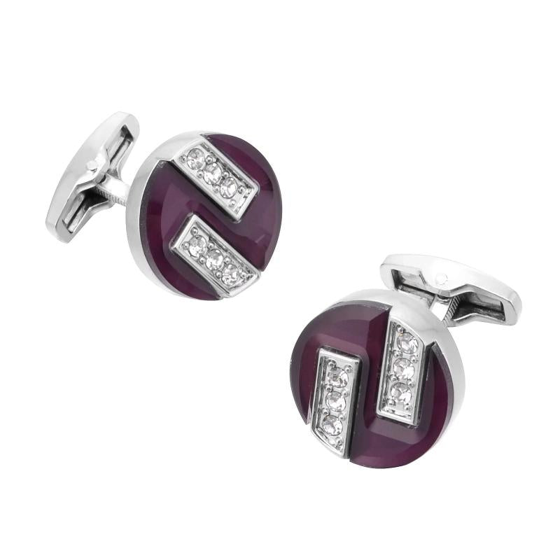 Square Crystal Cufflinks for Men's Business Banquet Wedding