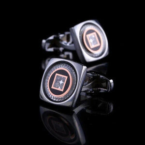 Square Crystal Cufflinks for Men's Business Banquet Wedding