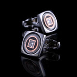 Square Crystal Cufflinks for Men's Business Banquet Wedding
